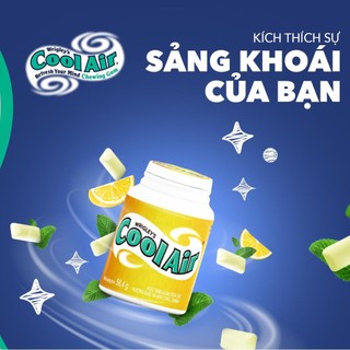 Combo 4 hũ kẹo Sing-gum Cool Air hương bạc hà - mật ong - chanh hũ 40 viên