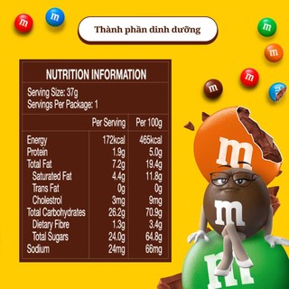 Combo 20 gói Kẹo socola M&M's vị sữa 14.5g