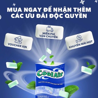 [200 gói tặng 20 gói] Combo 2 Túi Kẹo Sing-Gum Cool Air Hương Bạc Hà - Khuynh Diệp Túi (Túi gồm 200+20 Gói x 2 Viên Kẹo)