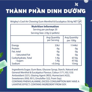 Combo 6 hũ kẹo Sing-gum Cool Air Candy hương bạc hà - khuynh diệp hũ 38 viên