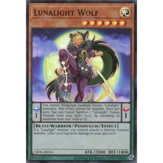[ Bài Yugioh Chính Hãng ] CR08-AE036 Lunalight Wolf - Super Rare