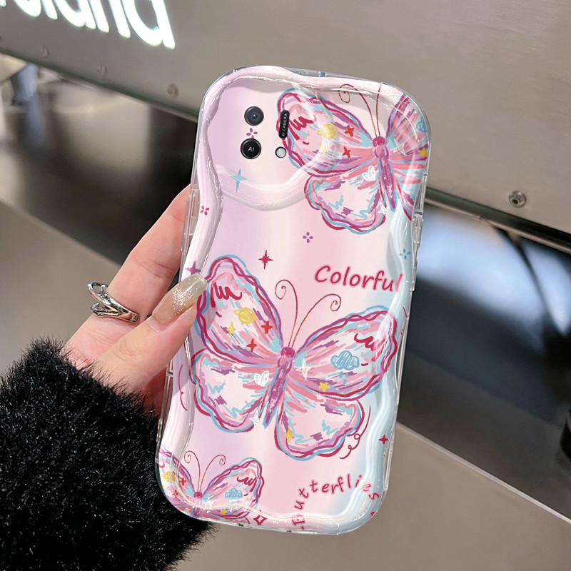 Ốp Lưng OPPO A16K A16E Case Trong suốt Sáng tạo Vẽ bướm nhỏ Z4959