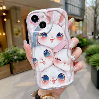 Ốp Lưng iPhone 16 Pro Max 15 Pro Max 14 Pro Max Plus 13 Pro Max 12 Pro Max Case Trong suốt Dễ thương Thỏ Nhỏ Z4965