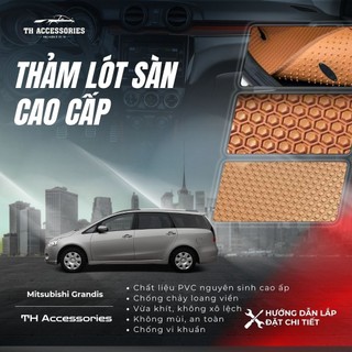 Thảm lót sàn ô tô Diamond Mitsubishi Grandis   chất liệu PVC cao cấp chống trượt chống nước