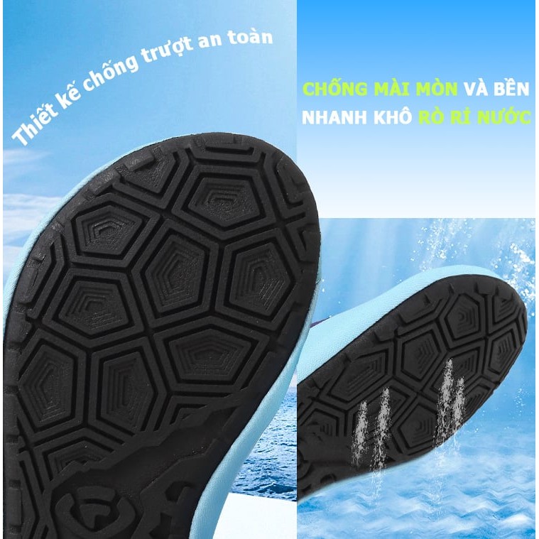 Giày Đi Biển Cho Bé Gái Bé Trai Đế Caosu Chống Trượt Giày Vả Đi Trên Cát Nhẹ Thoáng Khí Nhanh Khô