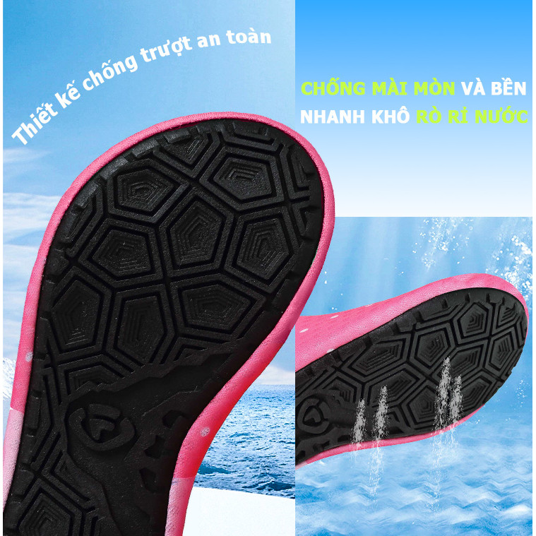 Giày đi biển giày bơi nữ giày lội nước nhẹ thoáng khí nhanh khô Giày bãi biển