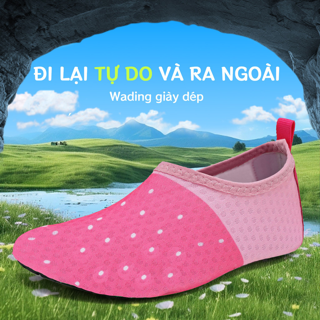 Giày đi biển giày bơi nữ giày lội nước nhẹ thoáng khí nhanh khô Giày bãi biển