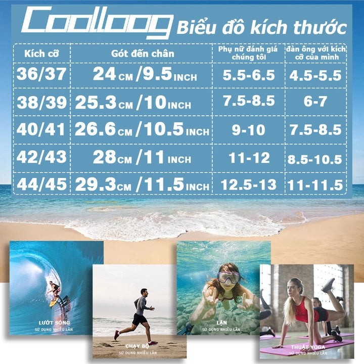 Giày bãi biển giày khô trong nhà giày trượt lướt sóng lặn yoga nam nữ giày thể thao dưới nước