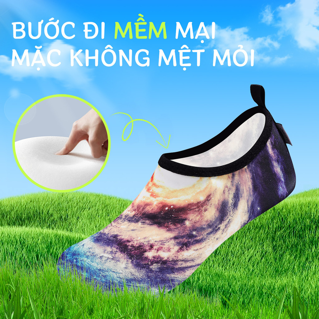 Coolloog giày tắm biển giầy yoga mùa hè lướt sóng nhẹ đáy cao su mềm giầy đi bơi