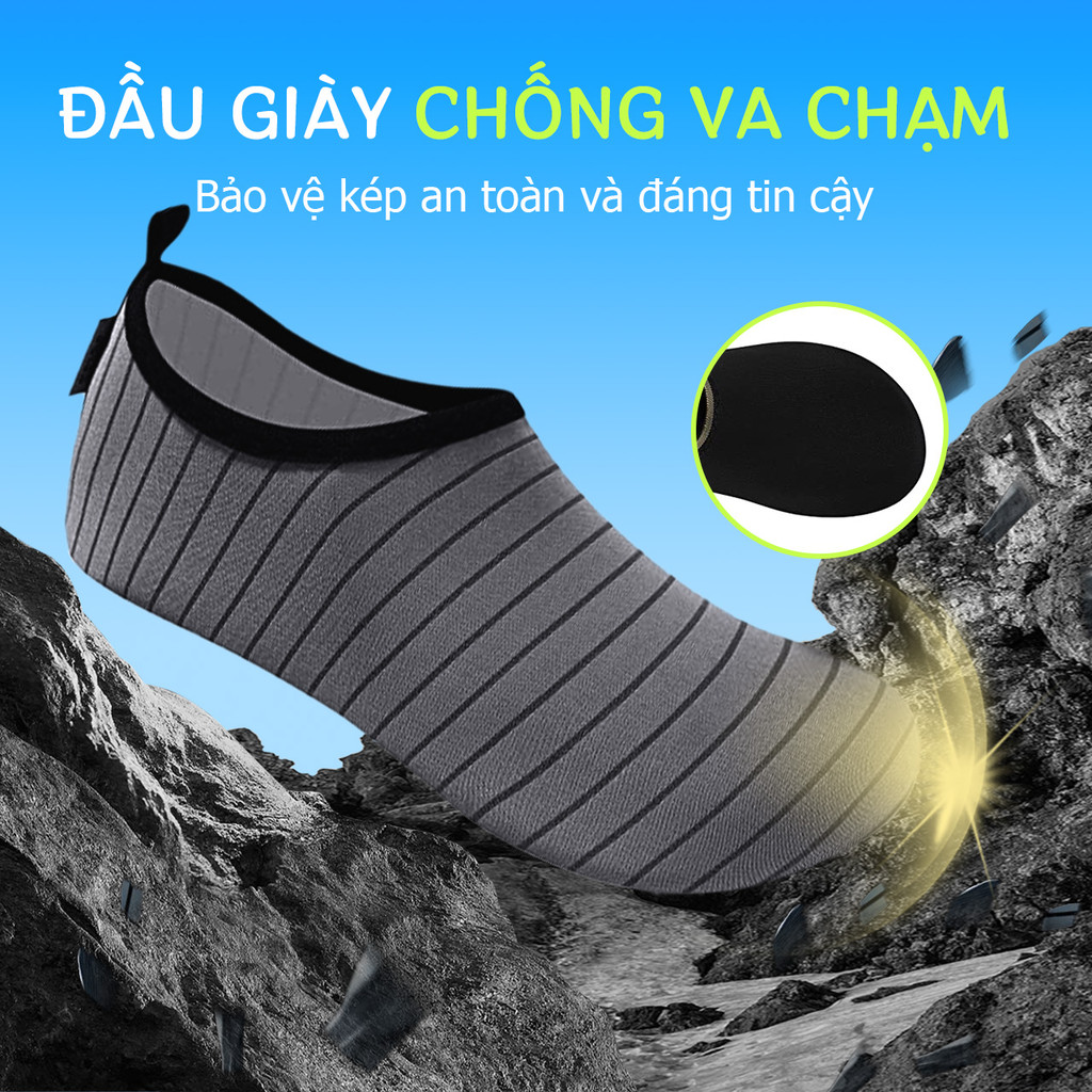 Giày Đi Biển Lội Nước Giày Lội Nước Nam Nữ Giày Lặn Trang Bị Lặn Giày Chống trượt tốc độ khô Trượt