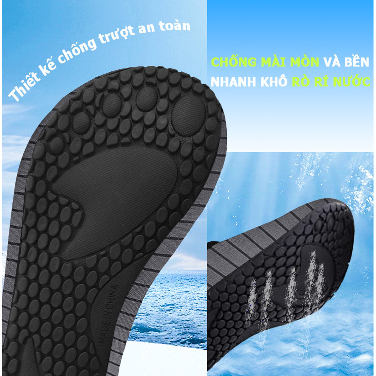 Giày Đi Biển Lội Nước Giày Lội Nước Nam Nữ Giày Lặn Trang Bị Lặn Giày Chống trượt tốc độ khô Trượt