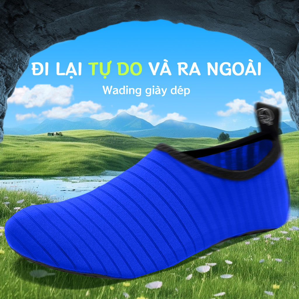 Giày đi biển giày lặn lội suối trekking đi bộ đế cao su chống trượt êm chân thoát nước tốt
