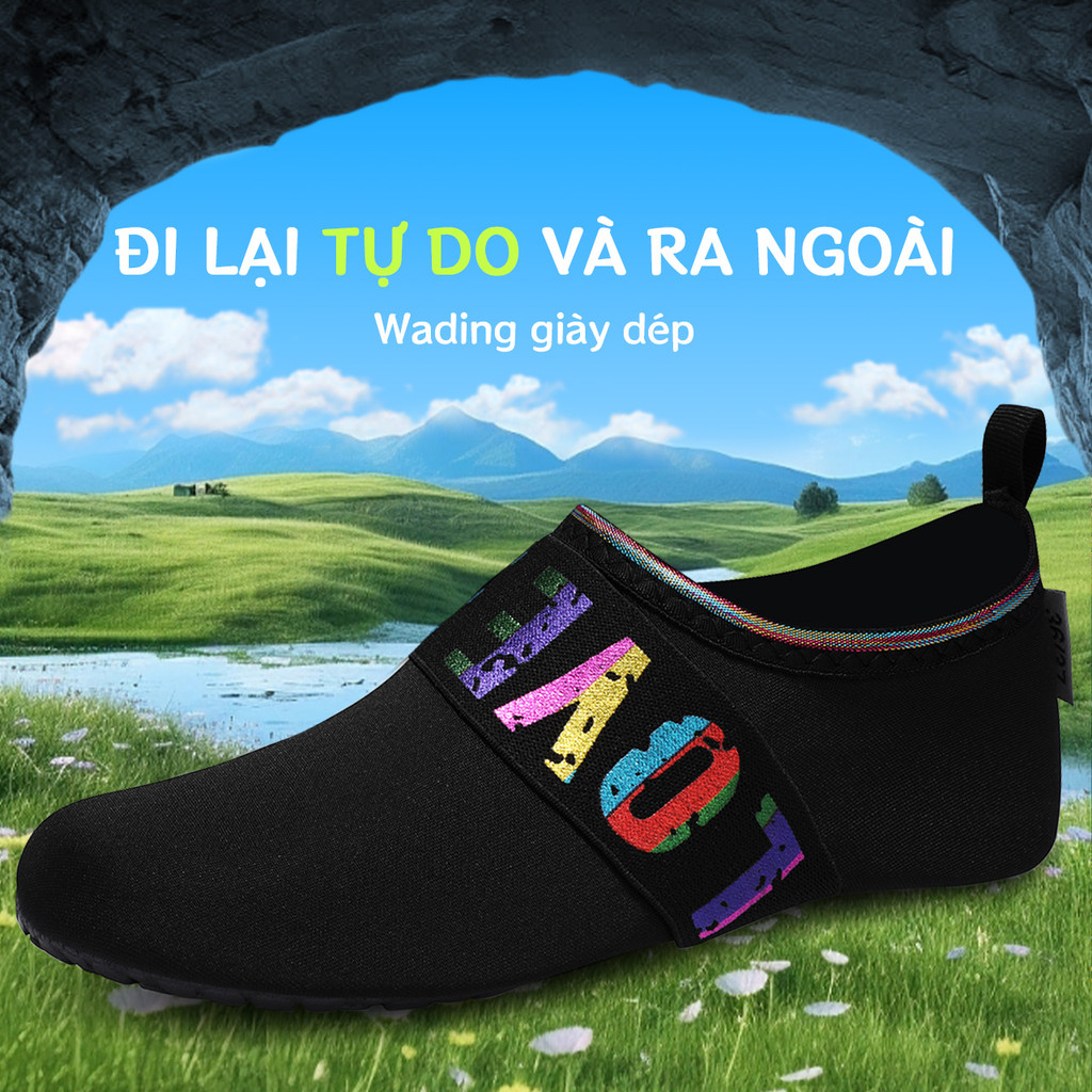 Giày leo núi trekking nam nữ giày đi biển Lội suối chèo thuyền cao cấp đế cao su thoát nước