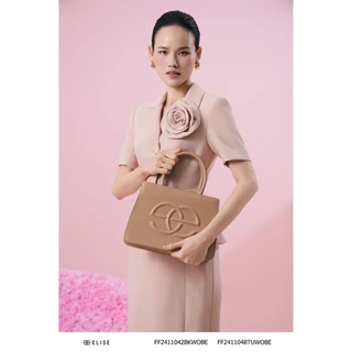 Vest be hồng peplum đính hoa ngực thiết kế Elise FF2411048TUWOBE