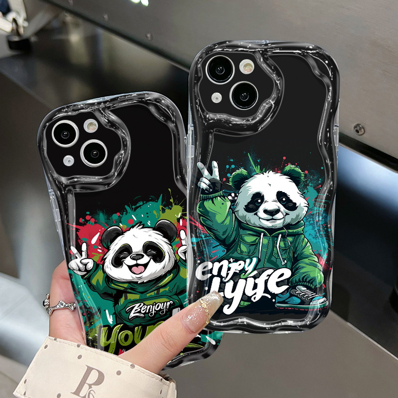 Ốp Lưng Realme C53 C51 C51s C65 C55 Note 50 Narzo N53 N55 Case Trong suốt Mẫu hoạt hình Panda Z4926