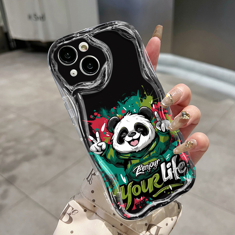 Ốp Lưng Realme C53 C51 C51s C65 C55 Note 50 Narzo N53 N55 Case Trong suốt Mẫu hoạt hình Panda Z4926