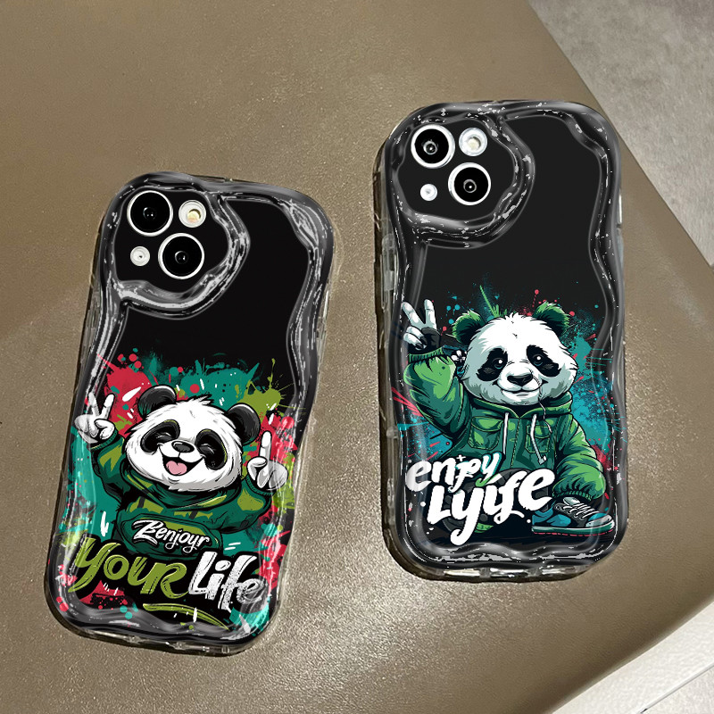 Ốp Lưng Realme C53 C51 C51s C65 C55 Note 50 Narzo N53 N55 Case Trong suốt Mẫu hoạt hình Panda Z4926