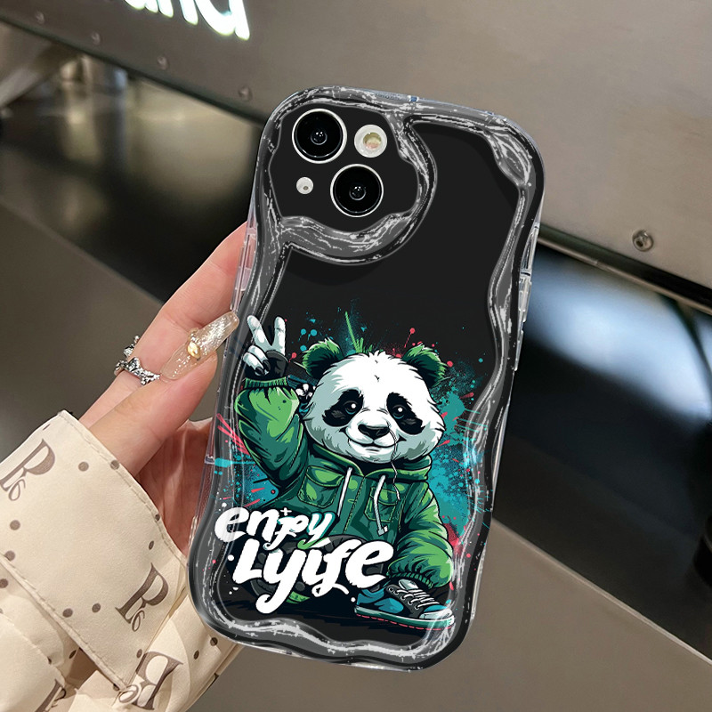Ốp Lưng Realme C53 C51 C51s C65 C55 Note 50 Narzo N53 N55 Case Trong suốt Mẫu hoạt hình Panda Z4926
