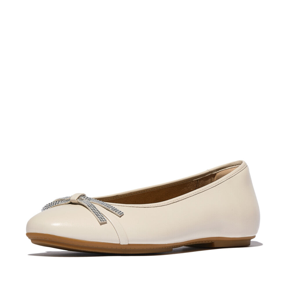 Giày Ballerina Nữ DELICATO GLITZ-BOW LEATHER BALLET FLATS E3E-A99