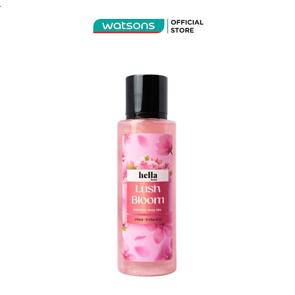 Xịt Thơm Toàn Thân Có Nhũ Hella Beauty Lush Bloom Shimmer Body Mist 250ml
