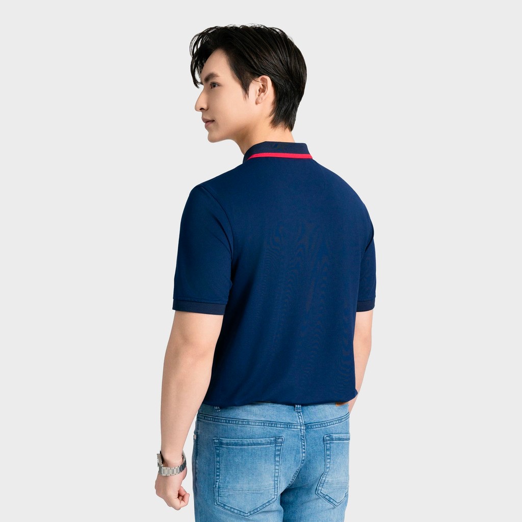 Áo Polo Nam tay ngắn Insidemen Regular cổ dệt viền màu xám màu đen màu xanh navy IPS190AS0