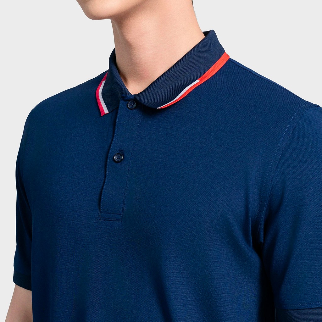 Áo Polo Nam tay ngắn Insidemen Regular cổ dệt viền màu xám màu đen màu xanh navy IPS190AS0