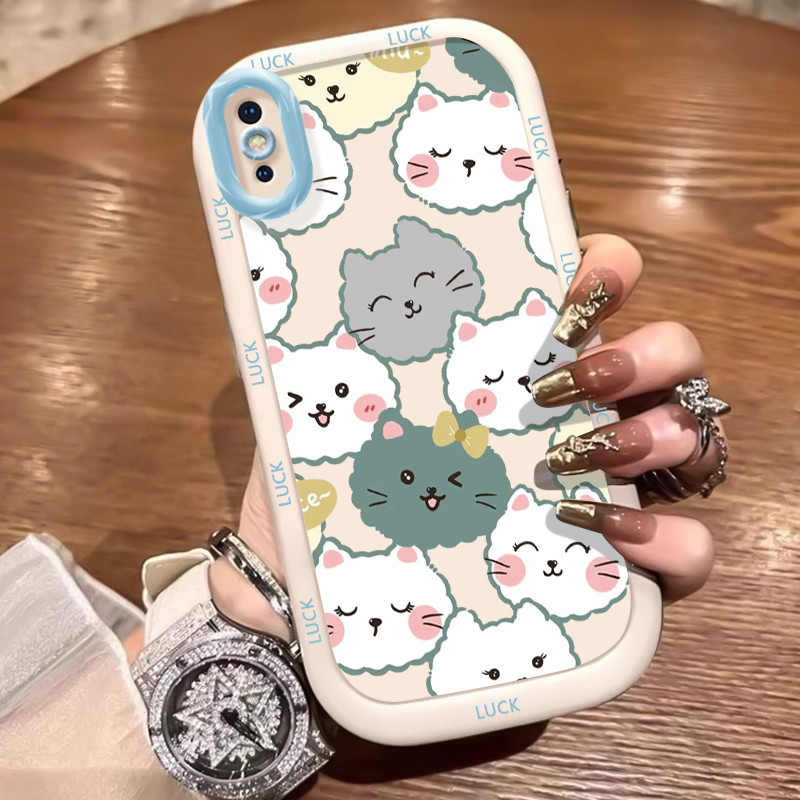 Ốp Lưng iPhone X Xs Xr Xs Max 7 Plus 8 Plus Ốp Silicon Case Dễ thương Mèo Nhỏ