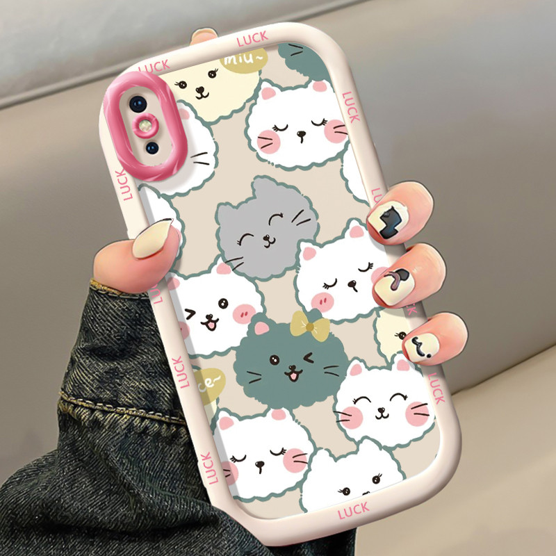 Ốp Lưng iPhone X Xs Xr Xs Max 7 Plus 8 Plus Ốp Silicon Case Dễ thương Mèo Nhỏ