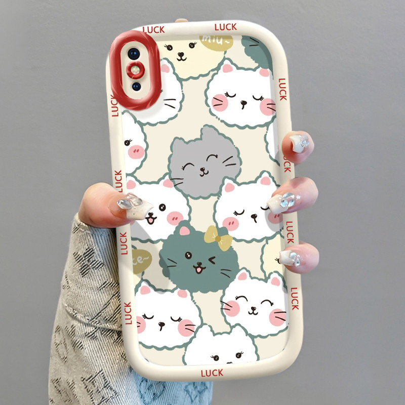 Ốp Lưng iPhone X Xs Xr Xs Max 7 Plus 8 Plus Ốp Silicon Case Dễ thương Mèo Nhỏ