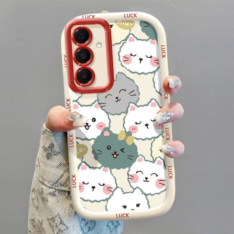 Ốp Lưng Samsung A16 4G A16 5G A15 4G A15 5G A14 5G A14 4G A24 A25 5G A34 A54 A35 5G Ốp Silicon Case Dễ thương Mèo Nhỏ