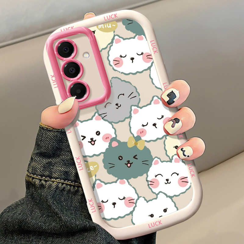 Ốp Lưng Samsung A16 4G A16 5G A15 4G A15 5G A14 5G A14 4G A24 A25 5G A34 A54 A35 5G Ốp Silicon Case Dễ thương Mèo Nhỏ