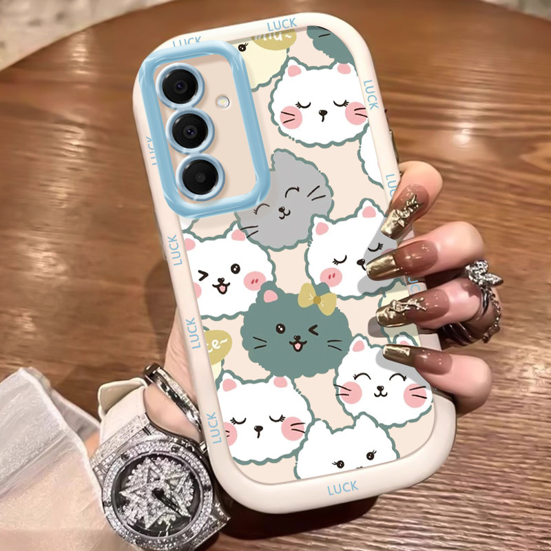 Ốp Lưng Samsung A16 4G A16 5G A15 4G A15 5G A14 5G A14 4G A24 A25 5G A34 A54 A35 5G Ốp Silicon Case Dễ thương Mèo Nhỏ