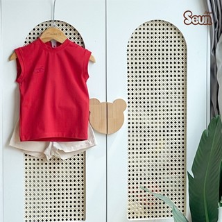 | SEUNKIDS | Áo thun sát tay bé trai bé gái cotton 4 chiều