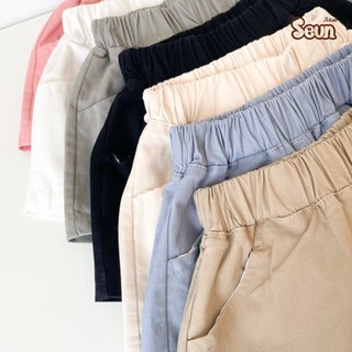 | SEUNKIDS | Quần đùi kaki bé gái bé trai phong cách Hàn Quốc quần short