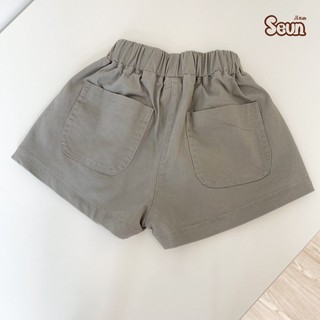 | SEUNKIDS | Quần đùi kaki bé gái bé trai phong cách Hàn Quốc quần short