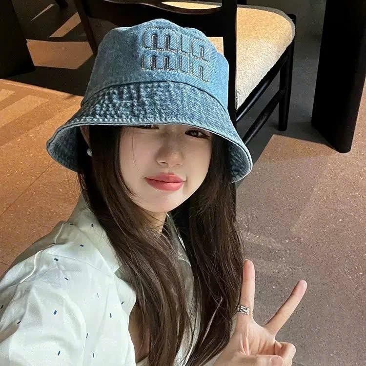 MJ120 Mũ Bucket Nón Tai Bèo Min Phong Cách Thời Trang Cho Nữ Size 55-58cm