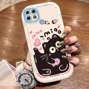 Ốp Lưng Realme C12 C15 C25 C25s C21Y C25Y Narzo 20 Narzo 30A Narzo 50A Ốp Silicon Case Vẽ Mèo Nhỏ KL0230