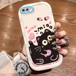 Ốp Lưng OPPO A5 A3s A12E Realme C1 Ốp Silicon Case Vẽ Mèo Nhỏ KL0230