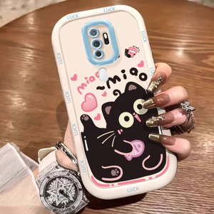 Ốp Lưng OPPO A5 2020 A9 2020 Ốp Silicon Case Vẽ Mèo Nhỏ KL0230