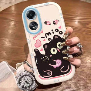Ốp Lưng OPPO A58 4G A78 4G A58 5G A58X 5G A78 5G A1X 5G A2X 5G Ốp Silicon Case Vẽ Mèo Nhỏ KL0230