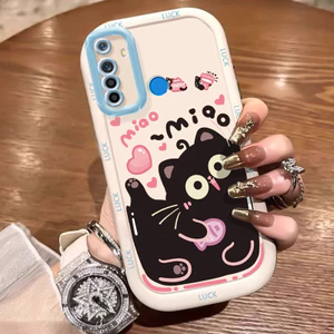Ốp Lưng Realme 5 5i 5s 6i C3 C3i Narzo 10 Narzo 10A Narzo 20A Ốp Silicon Case Vẽ Mèo Nhỏ KL0230