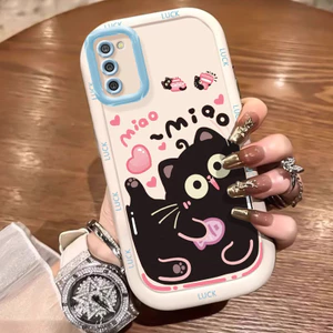 Ốp Lưng Samsung A02S A03S M02S F02S Ốp Silicon Case Vẽ Mèo Nhỏ KL0230