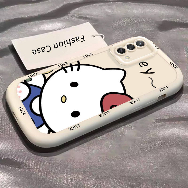 Ốp Lưng OPPO A74 A95 F19 F19s Reno 6 Lite Ốp SiliconCase Mèo đáng yêu KL0235