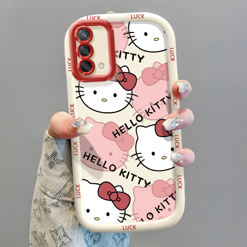Ốp Lưng OPPO A74 A95 F19 F19s Reno 6 Lite Ốp SiliconCase Mèo đáng yêu KL0235