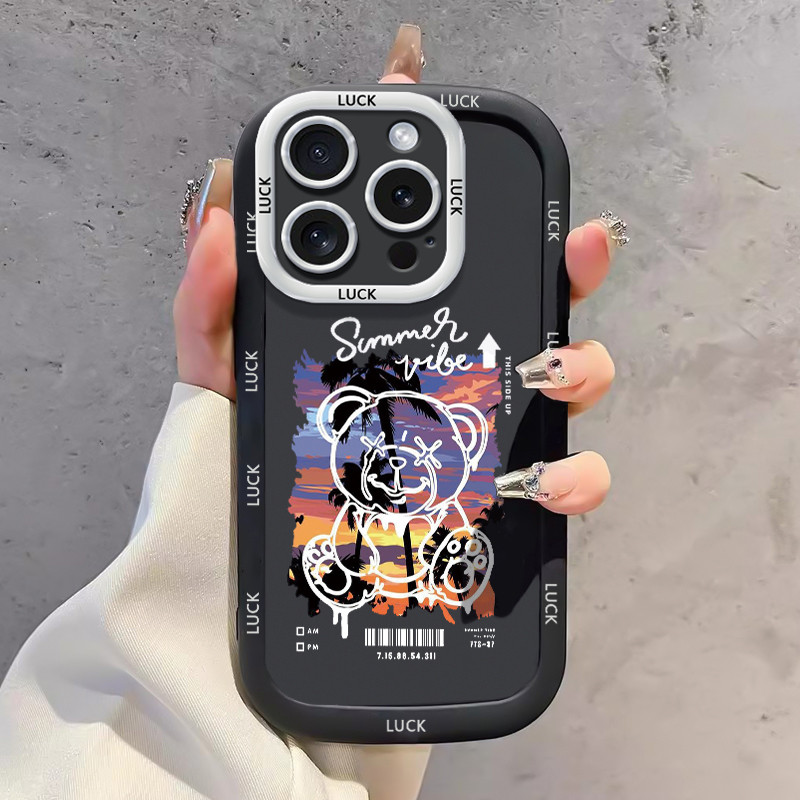 Ốp Lưng iPhone 14 14 Pro 14 14 Pro Max 15 15 Pro 15 Pro Max Ốp Silicon Case Gấu Nhỏ HS0047