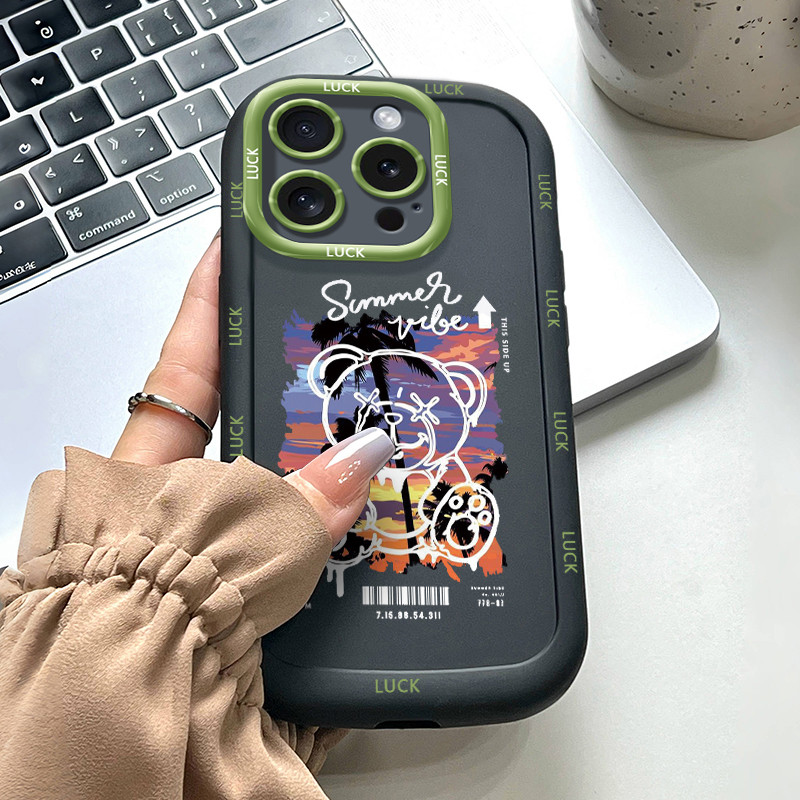 Ốp Lưng iPhone 14 14 Pro 14 14 Pro Max 15 15 Pro 15 Pro Max Ốp Silicon Case Gấu Nhỏ HS0047