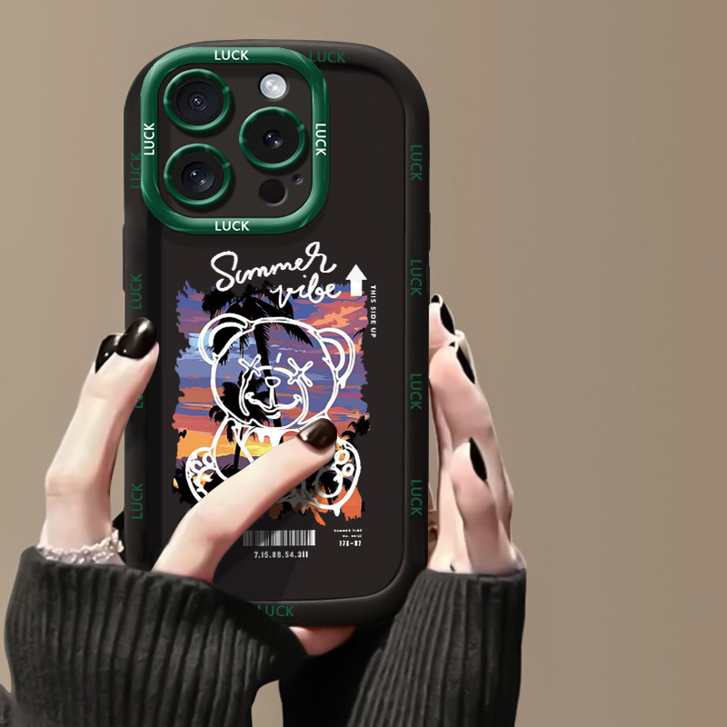 Ốp Lưng iPhone 14 14 Pro 14 14 Pro Max 15 15 Pro 15 Pro Max Ốp Silicon Case Gấu Nhỏ HS0047