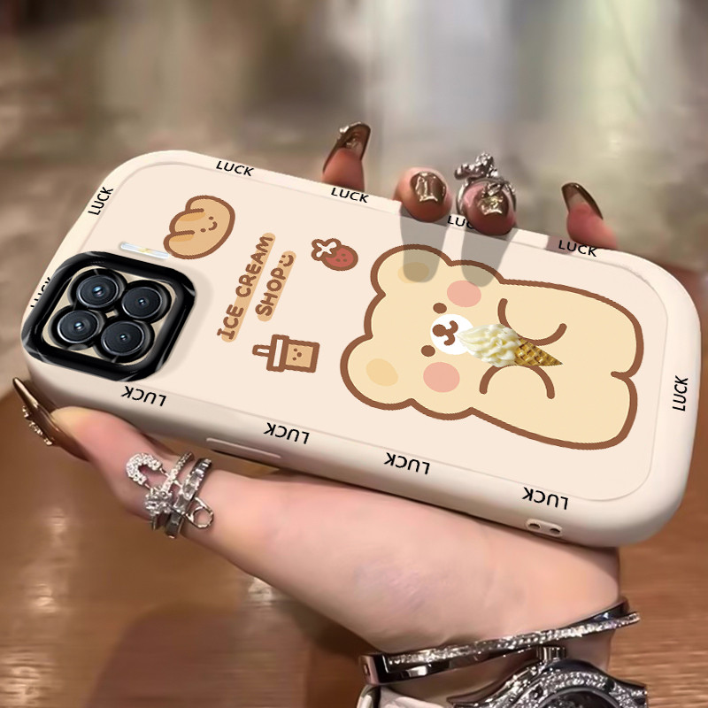 Ốp Lưng OPPO A93 2020 Reno 4F Reno4 F Reno 4 Lite F17 Pro Ốp Silicon Case Gấu Nhỏ KL0240
