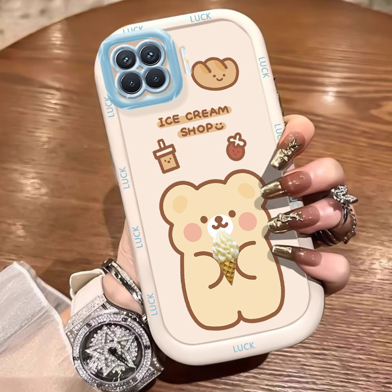 Ốp Lưng OPPO A93 2020 Reno 4F Reno4 F Reno 4 Lite F17 Pro Ốp Silicon Case Gấu Nhỏ KL0240