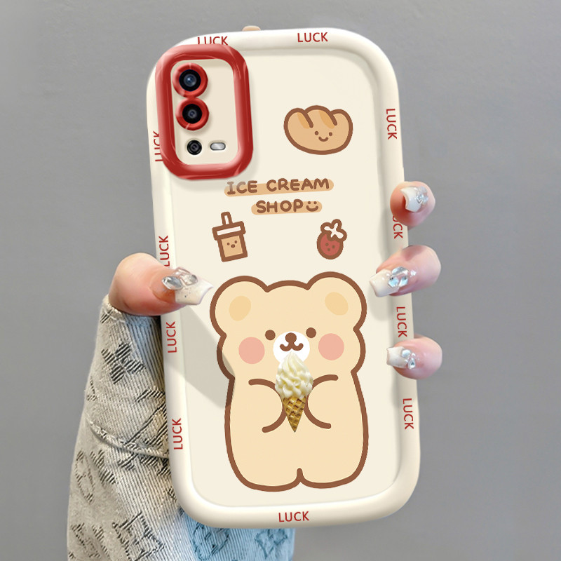 Ốp Lưng OPPO A55 4G Ốp Silicon Case Gấu Nhỏ KL0240